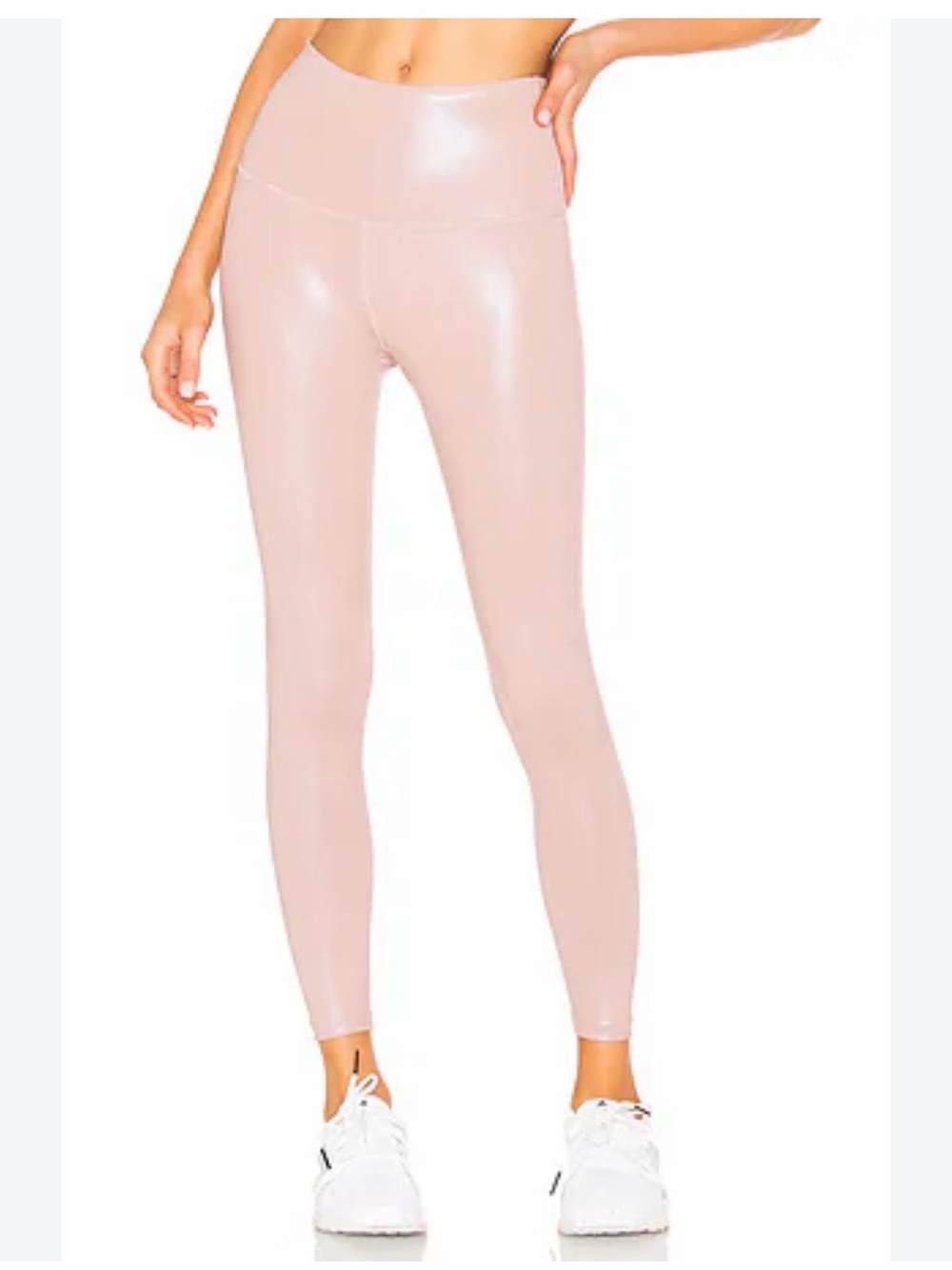 Beyond Yoga Shiny Blush Pink High-Waist Leggings